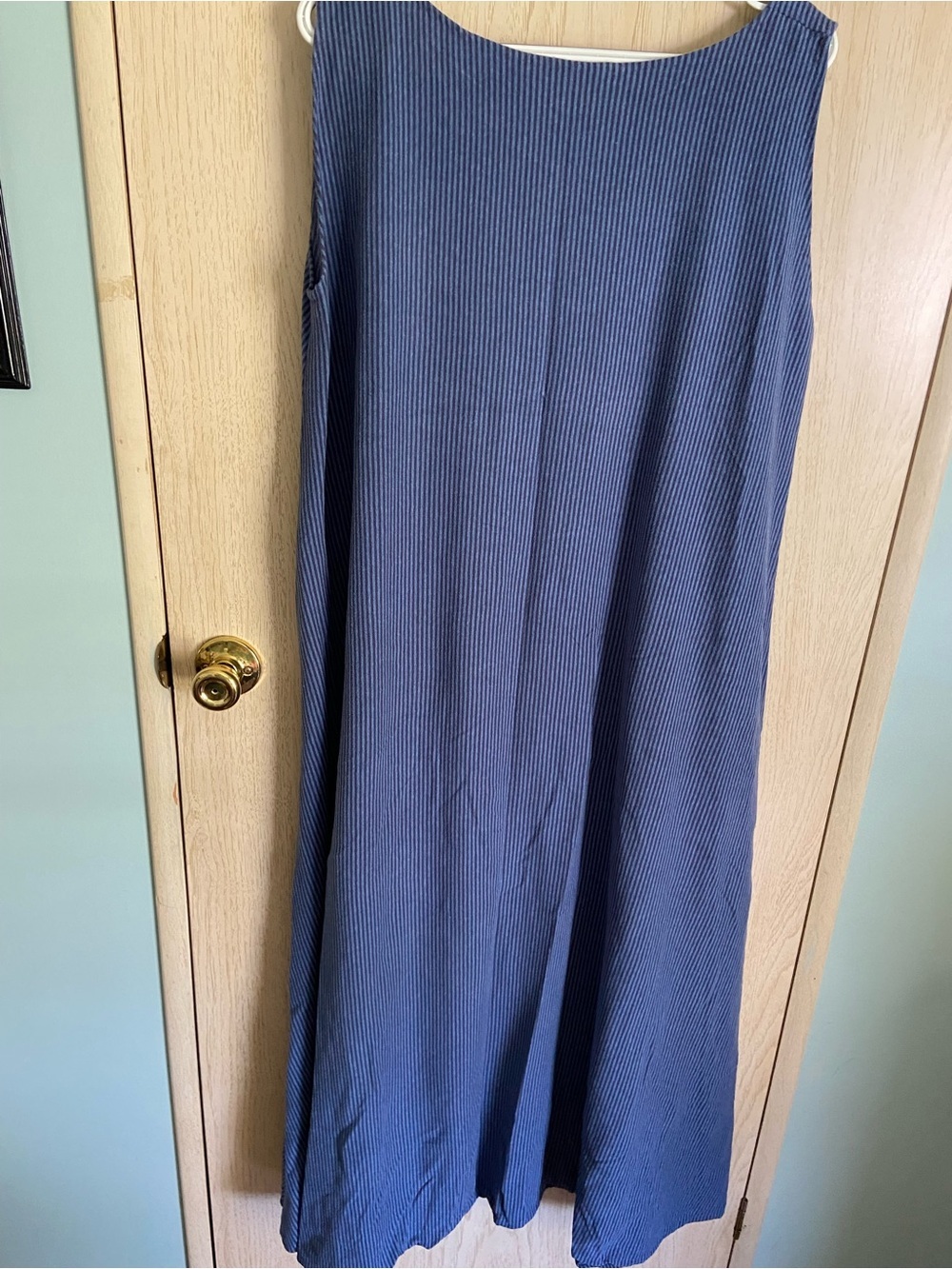 MAI TAI Blue Stripe Cotton Blend A-Line Maxi Dress Sz XL - Picture 2 of 7